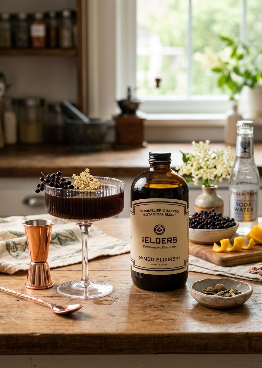 Mod Elixirs The Elders &mdash; elderberry and elderflower botanical elixir